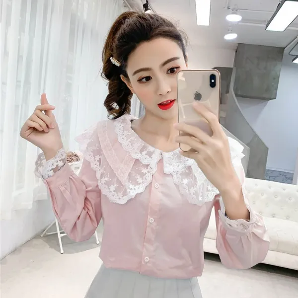 케이프 레이스 블라우스 결혼식 하객룩 여성 봄 여름