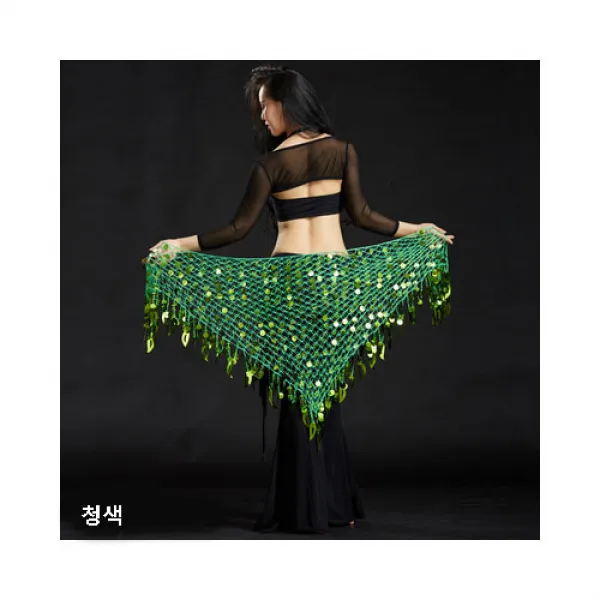 시경 춤꾼 라틴 스팽클 밸리 힙스카프 PX19560, 청색