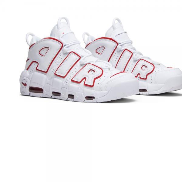 Nike 나이키 에어모어 업템포 화이트 바시티레드 921948 102 류씨네