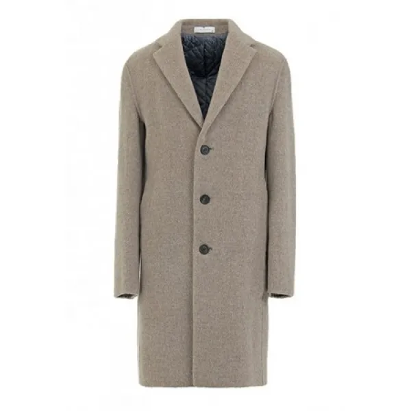 울 세미오버핏 퀼팅 투톤 핸드메이드코트 베이지 Lew21197