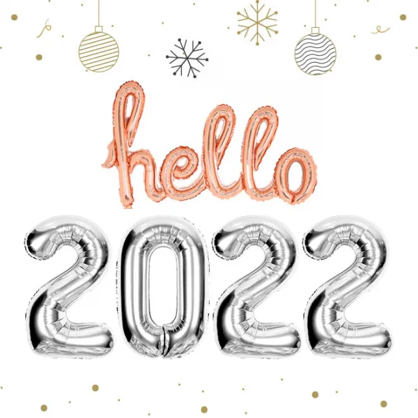 [평일3시이전 당일출고] 헬로 2022 해피뉴이어 풍선세트 /새해파티 신년회 송년회 연말파티 은박풍선 망년회 홈파티 새해맞이, 헬로로골+2022실버(대)