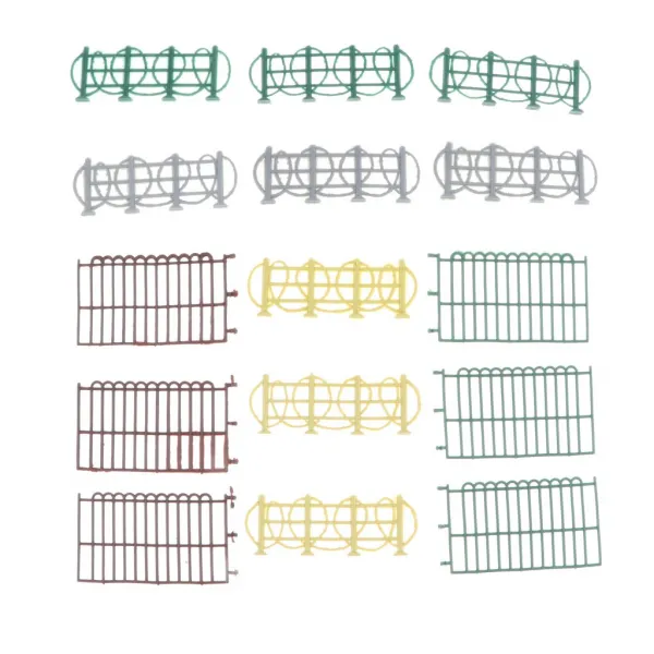 JC 100pcs 막사 울타리 배리어 군사 모델 장난감 군인 육군 남자 액세서리