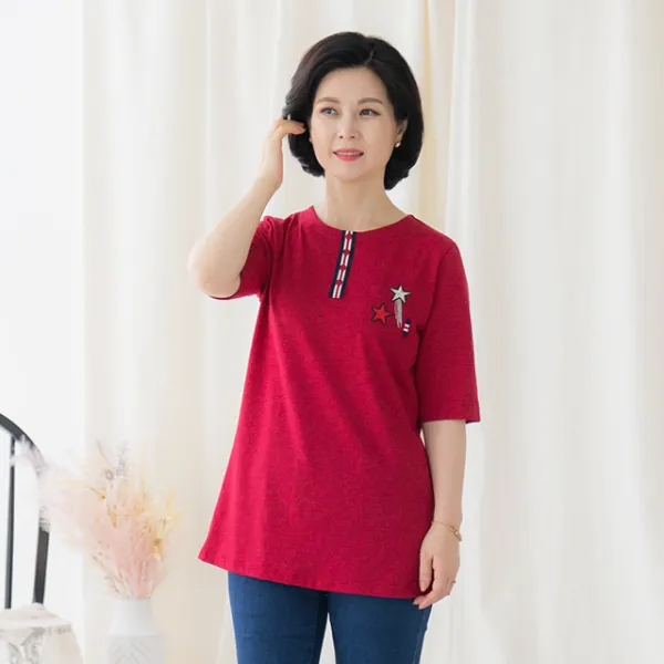 엄마옷 마담4060 별별포켓티셔츠 TE003084