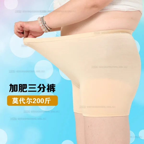 저렴한 고탄력레깅스 오버핏 빅사이즈 노출방지 3점 이너 반바지 뚱뚱한 Mm 순 모달 레이스 러플 하이 스판