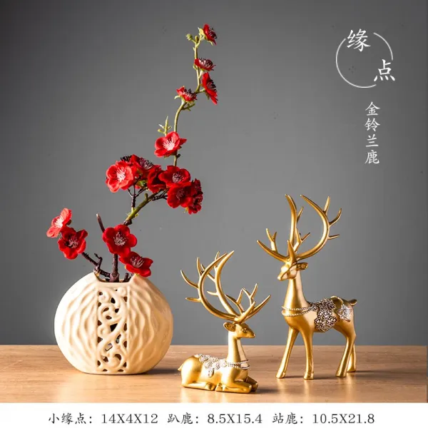 사슴 화병 셋트 동양적인 인테리어 A