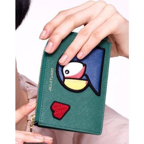 질스튜어트뉴욕질스튜어트뉴욕 그린 쁘띠 다이아 앵무새 자수 카드지갑 Jaho0e304e2
