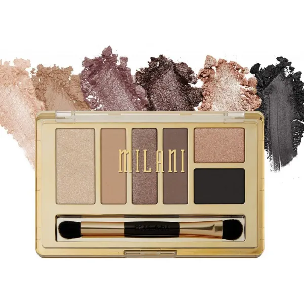 MilaniEverydayEyeEyeshadowPalette-Naturals(0.21 Ounce)6개의 투명한 금속성 아이웨어 색상과 등고선, 1