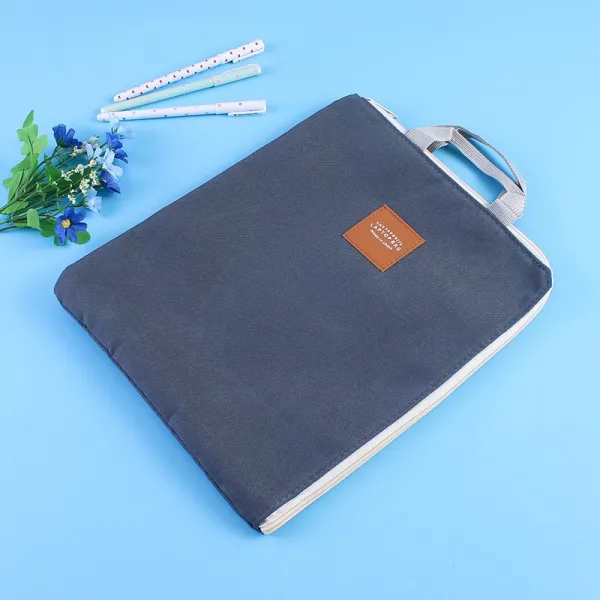 서준정보시스템 지퍼 도트 캔버스 대용량 손에 들다 생산 수납가방 임산부 전용이다 휴대 의료 병력 임부 기간 검사표 보고 다크그레이