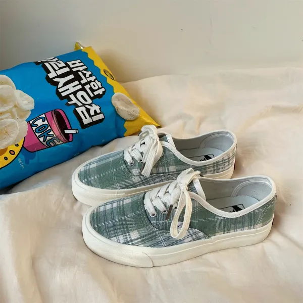 패브릭슬립온 오리지널제작 Jk 체크신발 Ulzzang 보이핏 볼륨 보드화 2469497451