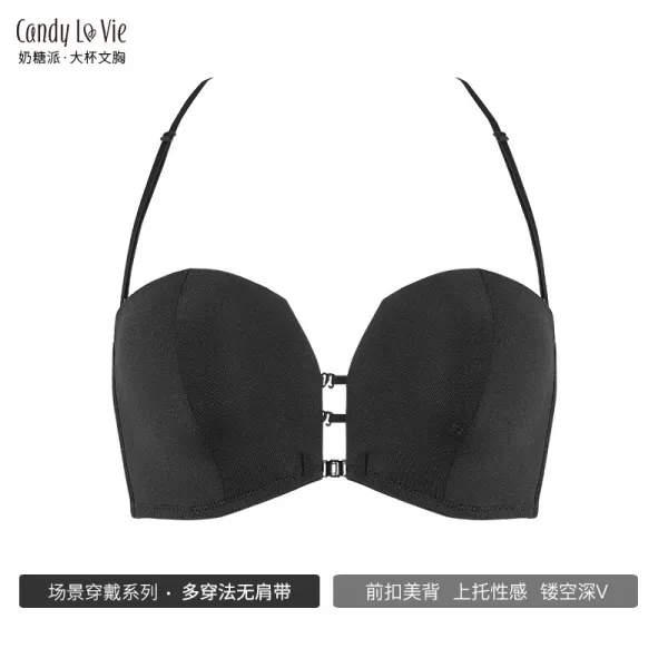 젖당파 앞단추 브래지어 미등기 오프숄더 논슬립 미끄럼방지 볼륨업 다크 V 모듈러 배기 가을 얇은내의