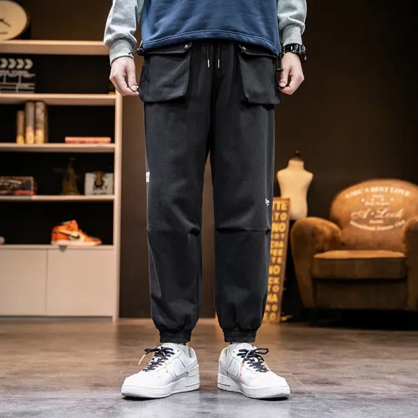 캐쥬얼 긴바지 AHZP 봄의류 끝마무리 나무판자풍