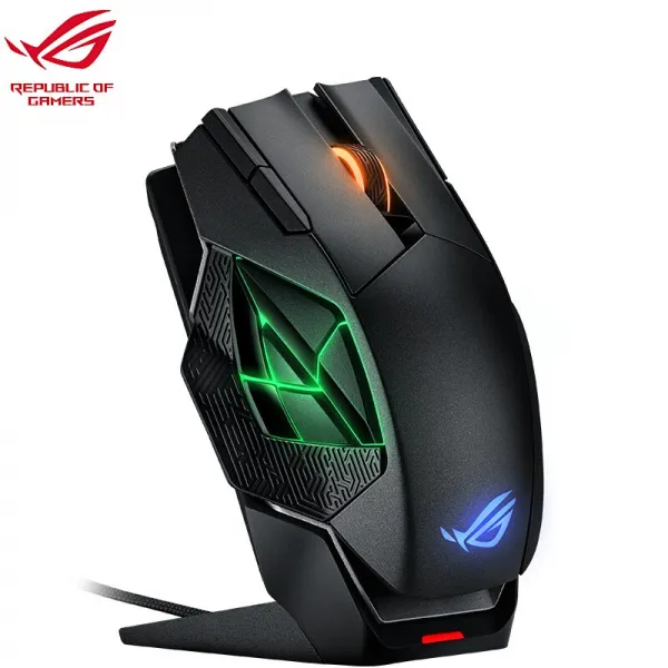 아수스 (ASUS) 유료 국가 ROG Spatha 유선 마우스 무선 레이저 마우스 게임 마우스 RGB 검은색먹습니다 닭 전기 경합 USB 포트 데스크톱 노트북, 상세페이지 참조, 상세페이지 참조