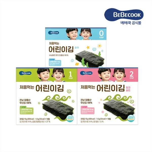 베베쿡 처음 먹는 어린이김, 오리지널, 30개입