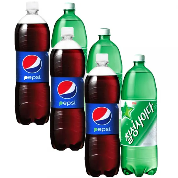 펩시 콜라 + 사이다 세트 업소용, 펩시콜라1.25L*3+칠성사이다1.25L*3, 1세트