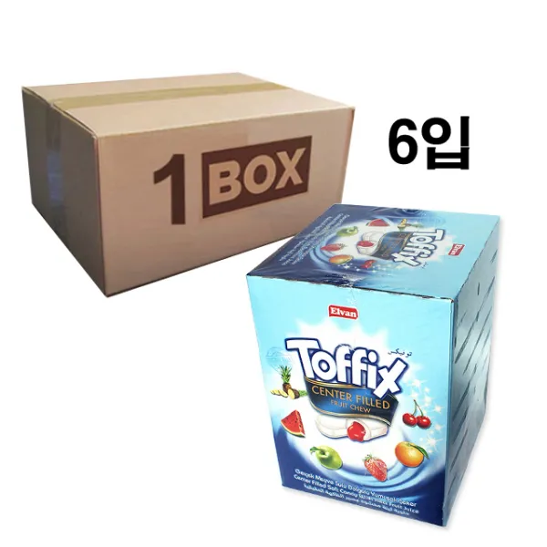 엘반 토픽스 과일향 츄위캔디 2kg 6개(1박스), 단품