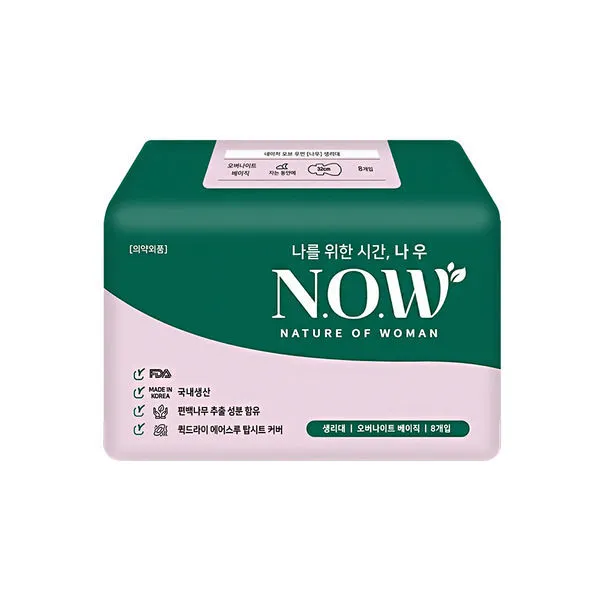[나우]오버나이트 베이직 생리대1팩(8입), 단일상품