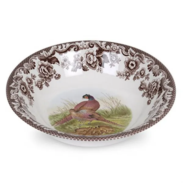 Spode 1566415 Woodland Ascot Cereal Bowl (Pheasant) Spode 1566415 경마장 시리얼 그릇 여러 가지 빛깔의, 1