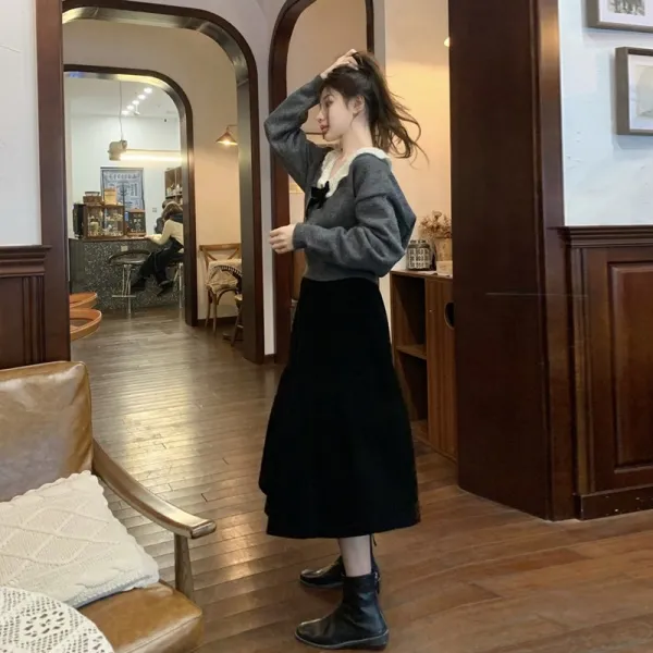 Dec.03 220번 디자인적인 뭇사람들이 앙증맞게 털옷을 입고 가을 겨울 부드러운 니트상의Z