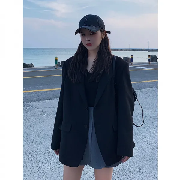 도오빠 여성 코트 자켓 재킷 숏 롱 패션 캐주얼 가을 겨울 봄 여자코트 여자자켓 오버핏 빅사이즈 슬림핏 다양한 연출그물 빨간색 작은 정장 재킷 여성 얇은 섹션 느슨한_68725 105 