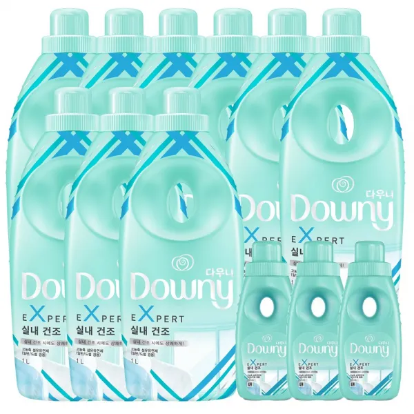 다우니 엑스퍼트 실내건조 섬유유연제 본품 1L x 3개 + 200ml, 3세트