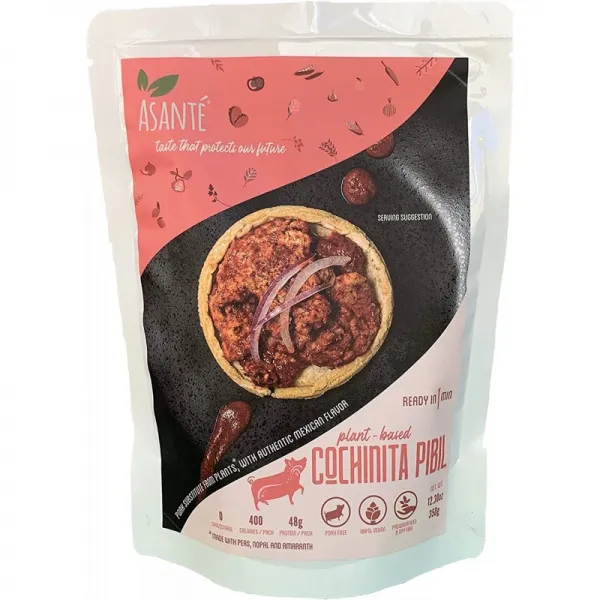 아산테 식물성 고기 비건 코치니타 피빌 맛있는 비건 너머 채식주의자 식품 정통 멕시코 풍미를 곁들인 고기 대용품 1 단일옵션