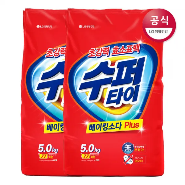 [신세계TV쇼핑]LG생활건강 수퍼타이 리필 5kg x2개, 1