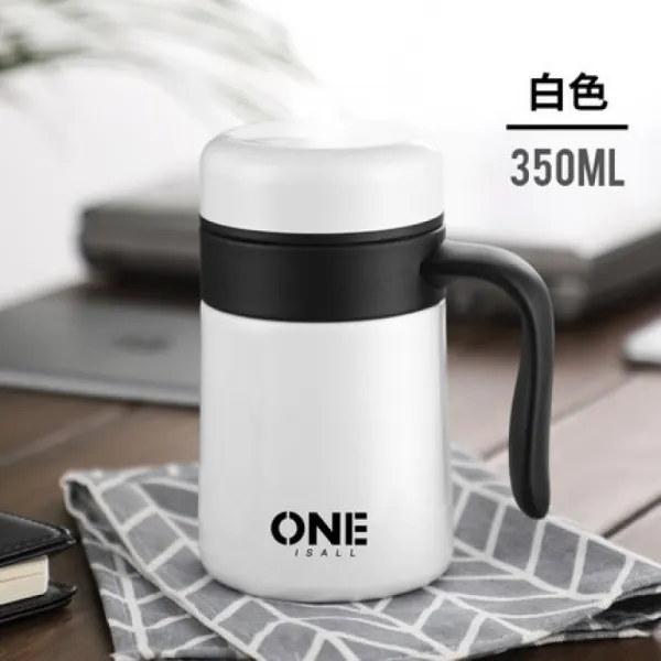 타프너 노인 전용 휴대 충격흡수 노간부 물컵 남성 남자 중년 아빠 스타일, 화이트 --350ml