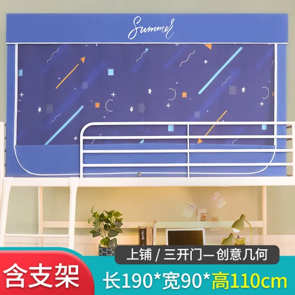 기숙사텐트 침대커튼 모기장 헤드일체형 대학생 기숙사 암막커튼 커튼 2층침대의위아래침대 침실 패브릭커튼 거치대증정, C01-기타