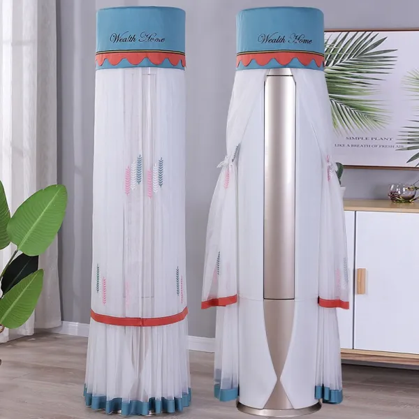 에어컨커버 원형 스탠드 GREE Haier Midea원형기둥 통용 먼지방지커버, C01-Midea천행 지행 미유키 구름 行俊行