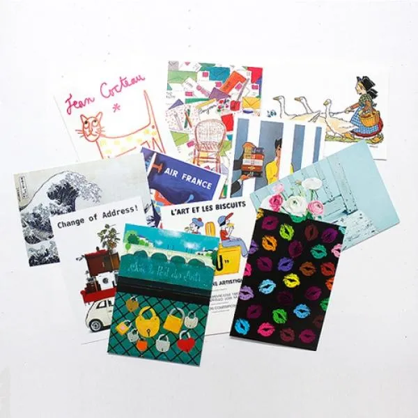 gifthandsnet POSTCARD컬러엽서 oa674 13type, 1, 스트라이프베이지|스트라이프블루