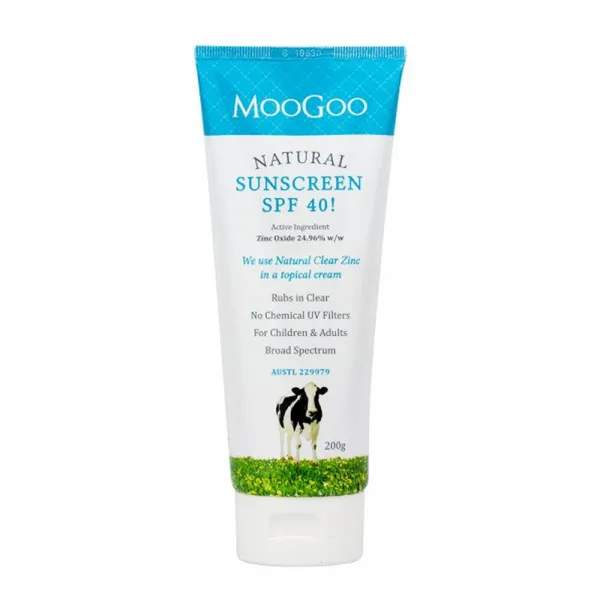 MooGoo Natural Sunscreen SPF 40 호주 무구 네츄럴 썬크림 SPF40 200g