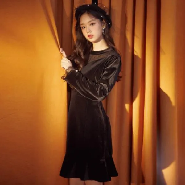 [엔터식스]로엠 연말룩 ) 벨벳 원피스RMOWA1CR32