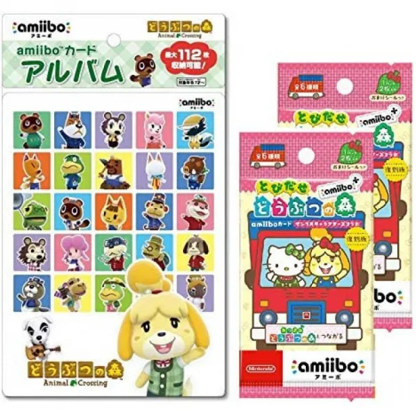 『 뛰어나가다 동물의 숲 amiibo+』 amiibo카드[산리오 캬락타ー즈 코라보](2팩)+amiibo카드 앨범 동물의, 1
