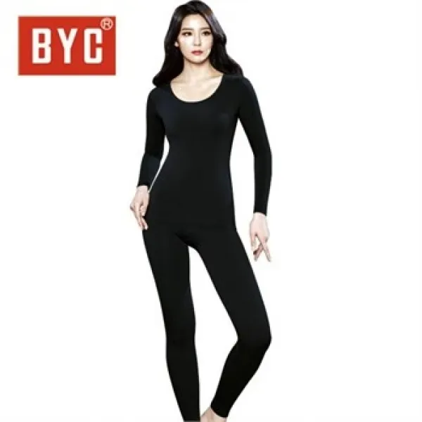BYC 여성 보디히트 기모스판 상하 Q0405 검정