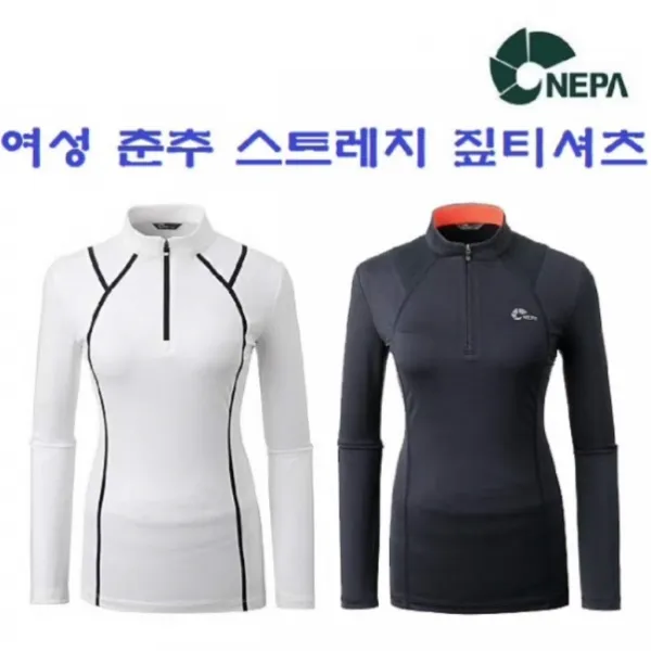 네파 (여성 춘추 등산티셔츠) ATOS 스트레치 짚업티셔츠_7D65410