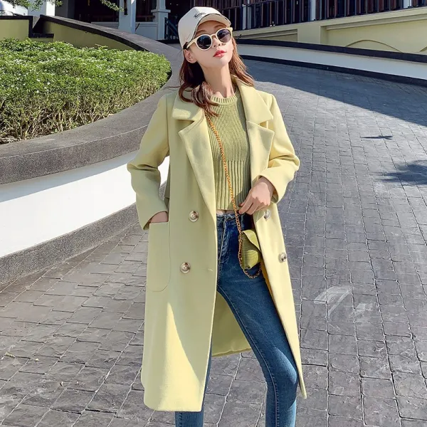 초록무역 해외배송 시티룩 데일리룩 모직 롱 코트