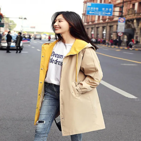 빅피플 트렌치코트 코트 캐주얼 여성 하프코트 가을 F01