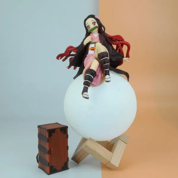 Led 귀칼 네즈코 피규어 램프 조명 굿즈 귀멸의칼날 일륜도 카마도탄지로 인형 소품 선물 C+달등개