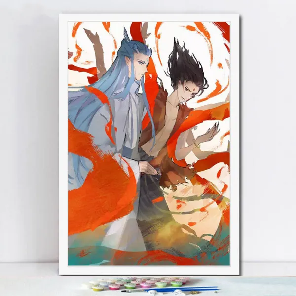 나 타 옵 병 의 마 동 강 세 diy 유채 화 고전 국 만 화 선물 유화 디지털 유화 애니메이션 588.9 - 나 타 50x 75 cm 주문 내 틀 + 물감 충족 + 붓