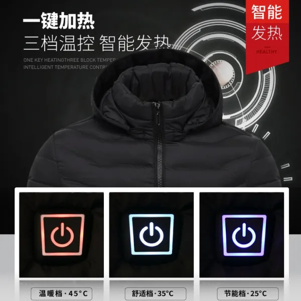 스마트 발열 패딩 Usb 히터 가열 보온 점퍼