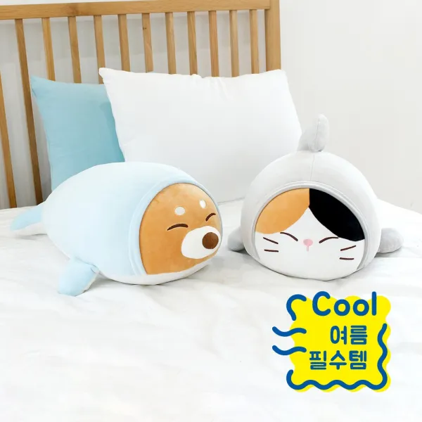 모찌타운 물개가되고픈 쿨 여름 바디필로우 대형모찌인형 65cm, 물개_시바