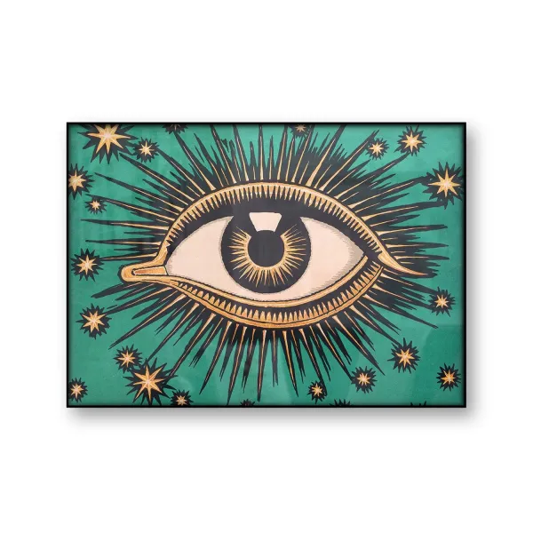 All Seeing Eye Art Canvas Print Postern Stars Wall Providence 천체 장식 신비적 난해성 캔버스 페인팅 페인팅, 01 5x7in No Frame, 01 picture 1