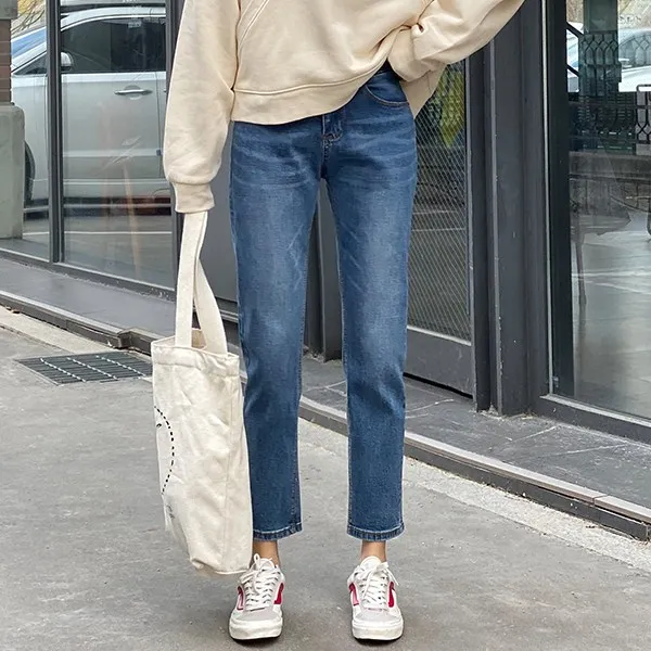 바잉몰 여성용 군살커버 배기핏 요즘에 데님팬츠