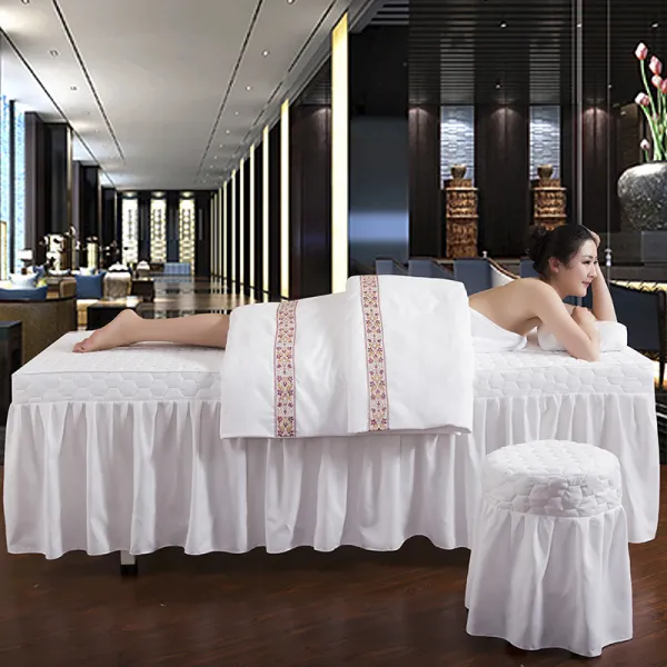 미용침대 4종 순색 미장원 심 마사지 스파 침대 맞춤, 무지 화이트