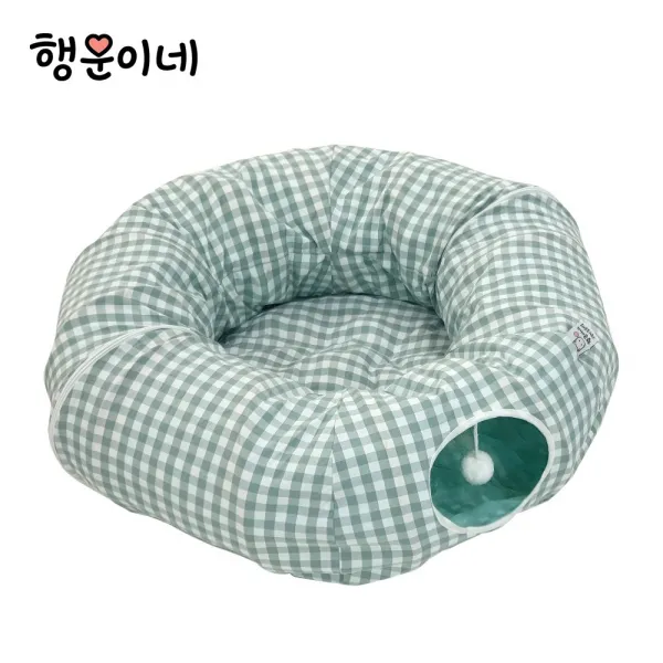 [행운이네] 고양이 숨숨터널 터널하우스 장난감 숨숨집, 1개, 민트