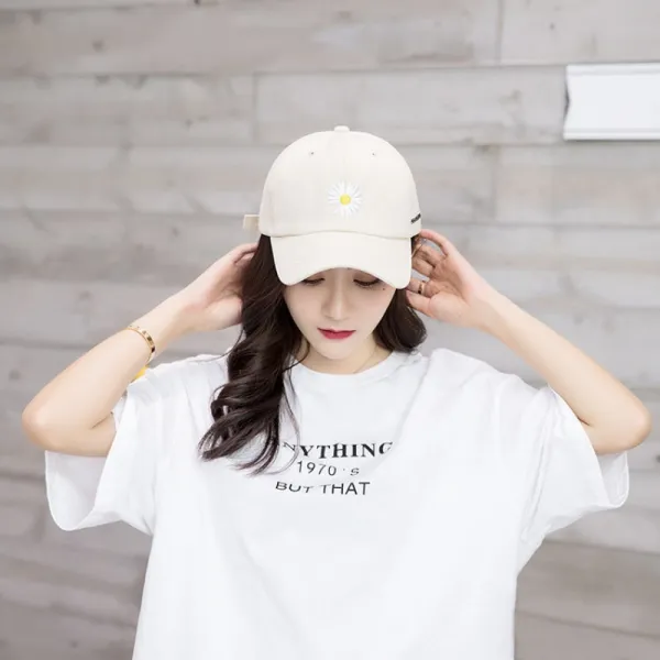 하이킹영 오역 범 스타 동형 캡 자녀 여름 천조 망 레드 여성 남 조 카드캡 모자, 베이지 데이지