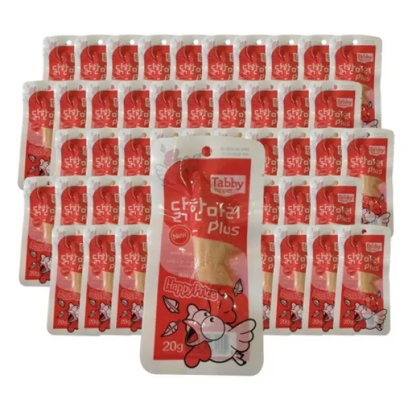 테비 닭한마리 플러스 반려동물 간식 닭 20g, 닭가슴살, 50개입