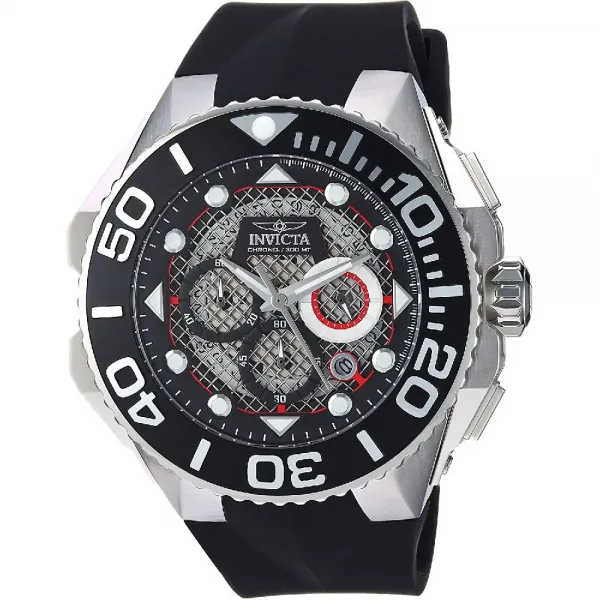 Invicta 폴리 우레탄 스트랩 블랙 29 모델과 인빅타 남성의 연합군 스테인레스 스틸 쿼츠 시계 : 23884