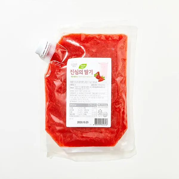 복음자리 진심의 딸기청 딸기라떼 과일청 1kg 1000ml