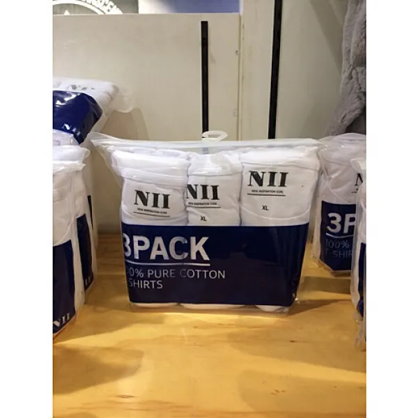 [NII] NII 공용 3팩 솔리드 싱글라운드티셔츠 NNUARVX1101